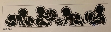 Embossing-Schablone Baby-Girlande